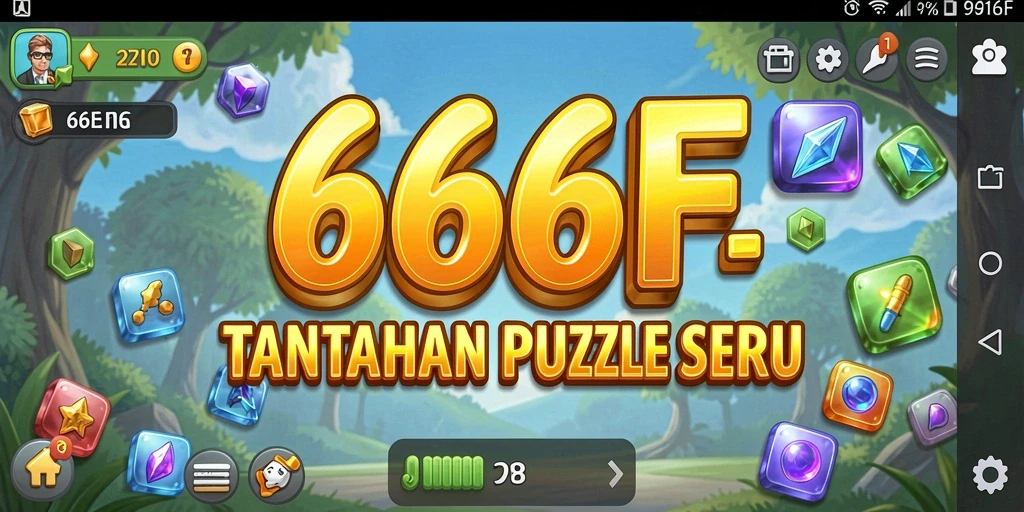 Tampilan gameplay dari game Puzzle 666F yang menantang dan menarik.