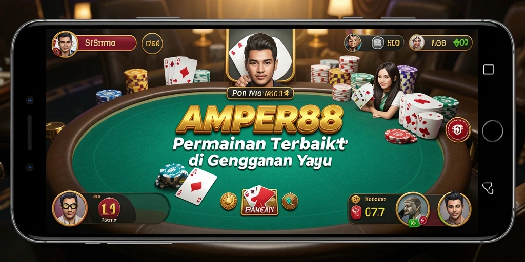 Tangkapan layar gameplay AMPER88 dengan suasana poker yang menegangkan.