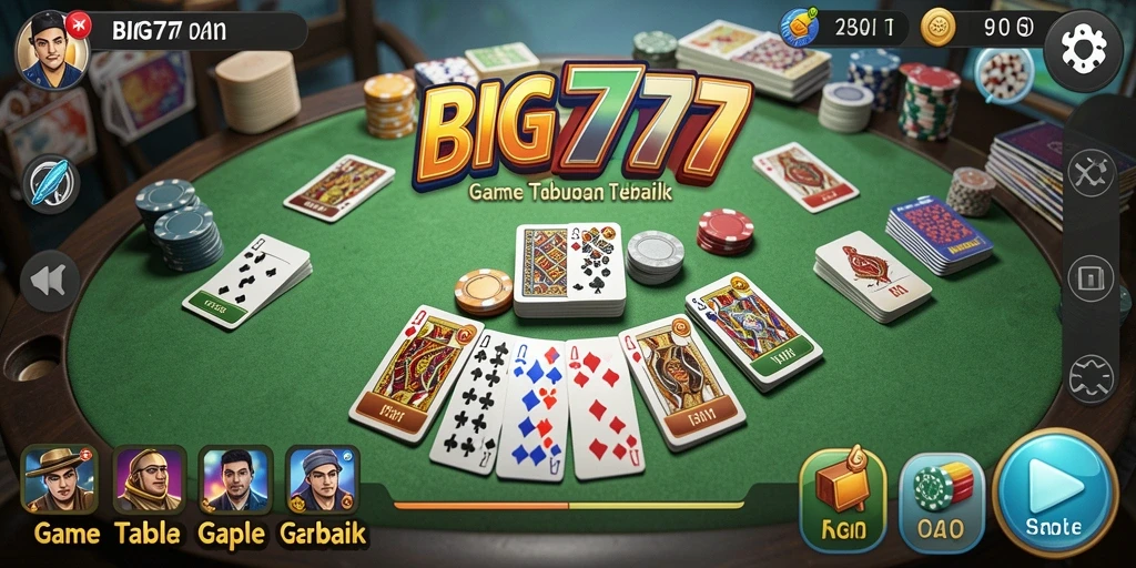 Screenshot gameplay BIG777 yang menampilkan keseruan bermain Gaple.