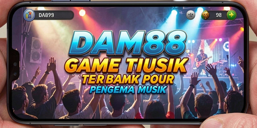 Screenshot gameplay DAM88 menunjukkan aksi penuh semangat dalam permainan musik.