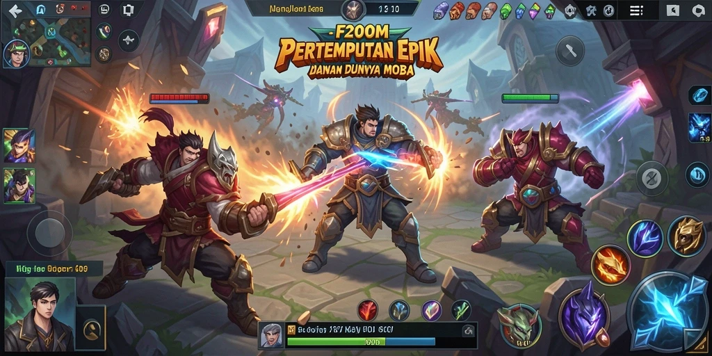 Gameplay menarik dalam pertarungan tim di F200M.