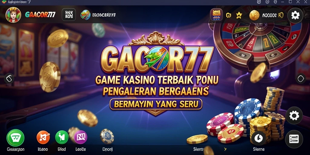 Tampilan gameplay seru dari GACOR77 dalam aplikasi Kasino.