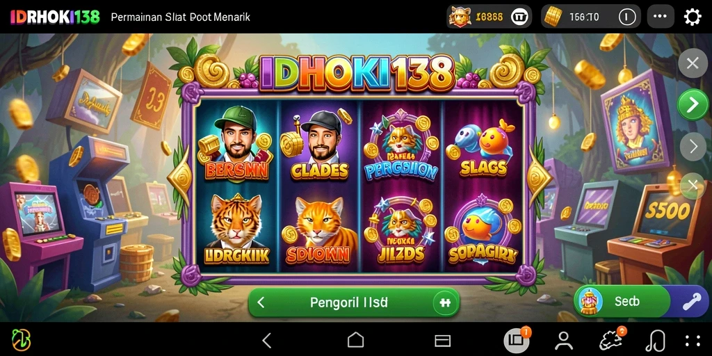 Screenshot utama IDRHOKI138 menampilkan gameplay yang mendebarkan di game Slot.