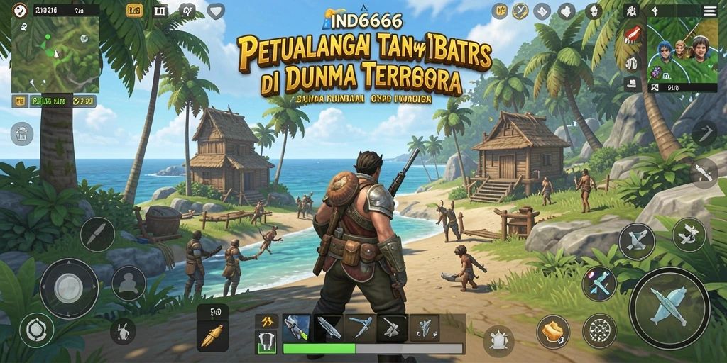 Screenshot gameplay IND666 menampilkan eksplorasi dunia terbuka yang luas.