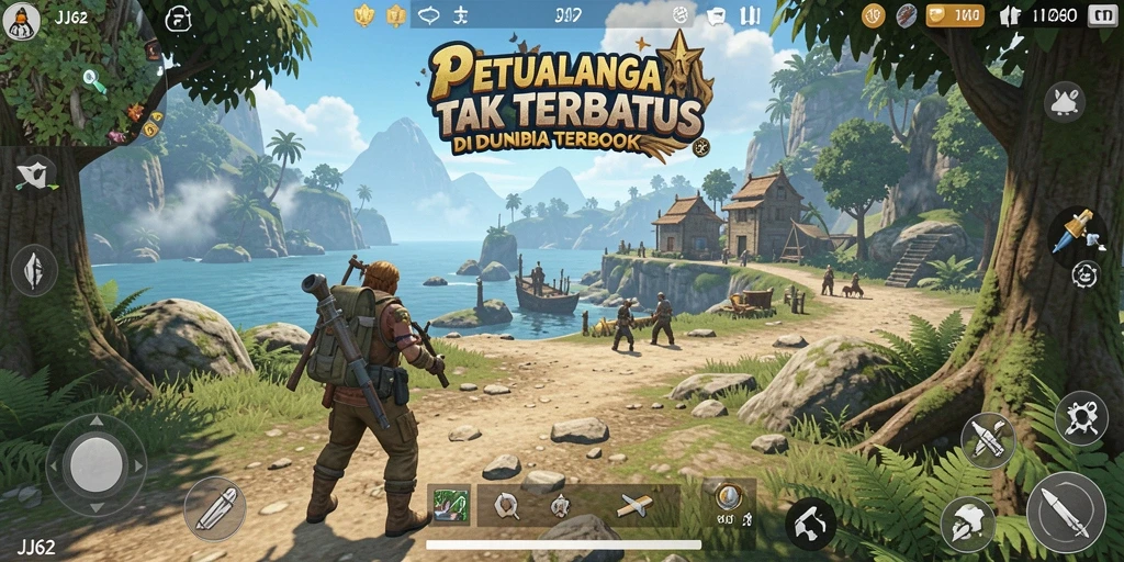 Tangkapan layar menunjukkan petualangan mendebarkan dalam dunia Open World.