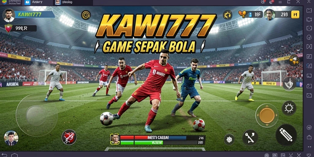 Tampilan menarik dari gameplay <strong>KAWI777</strong> menunjukkan aksi sepak bola yang mendebarkan.