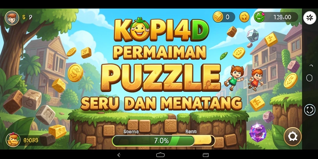 Tampilan gameplay KOPI4D yang penuh warna dan menarik.