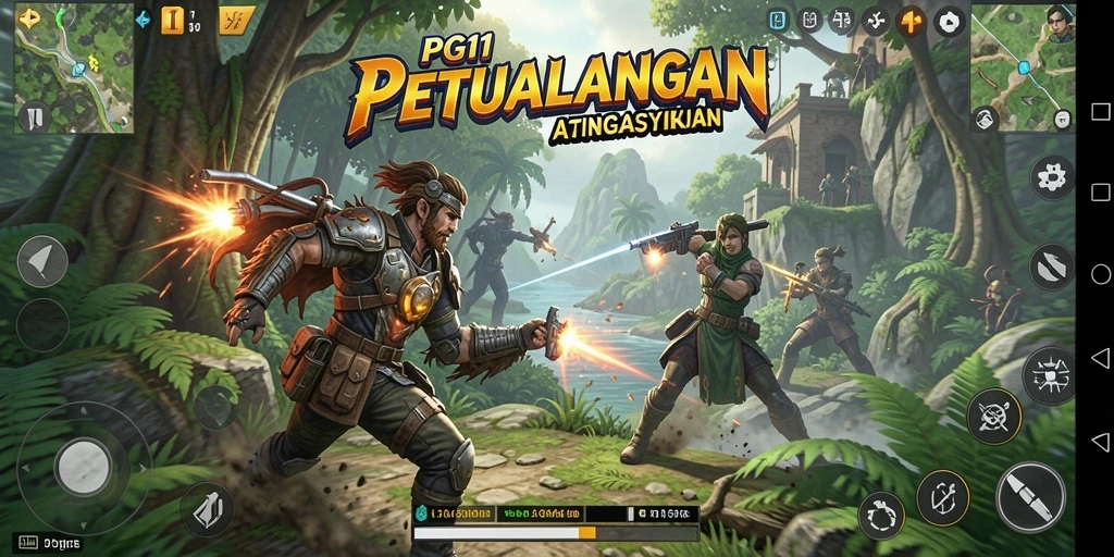 Tampilan gameplay PG11 yang mendebarkan dan penuh aksi.