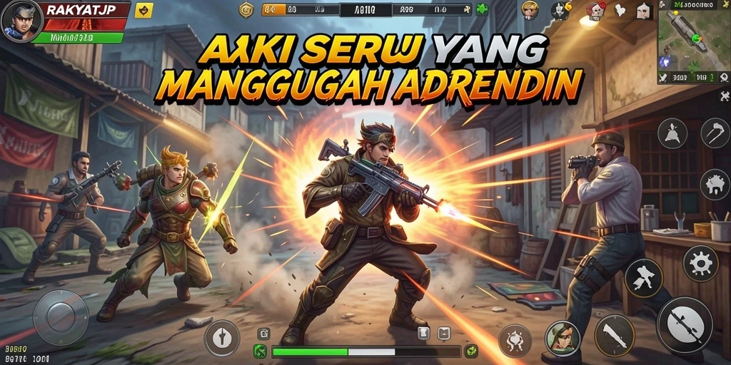 Gameplay RAKYATJP yang intens dan mengasyikkan.