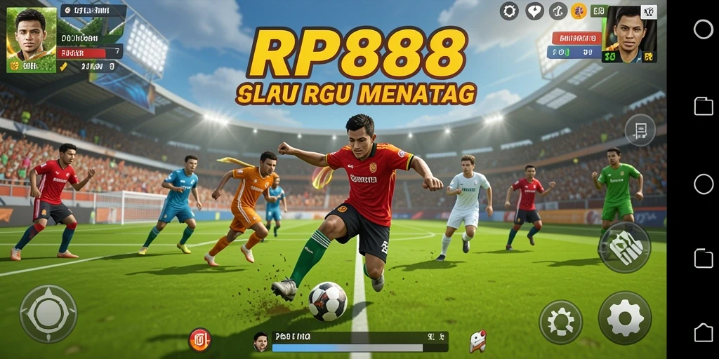Screenshot gameplay RP888 menampilkan aksi mendebarkan dalam olahraga.