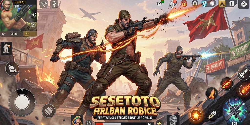 Gambaran menarik aksi Battle Royale di SESETOTO.
